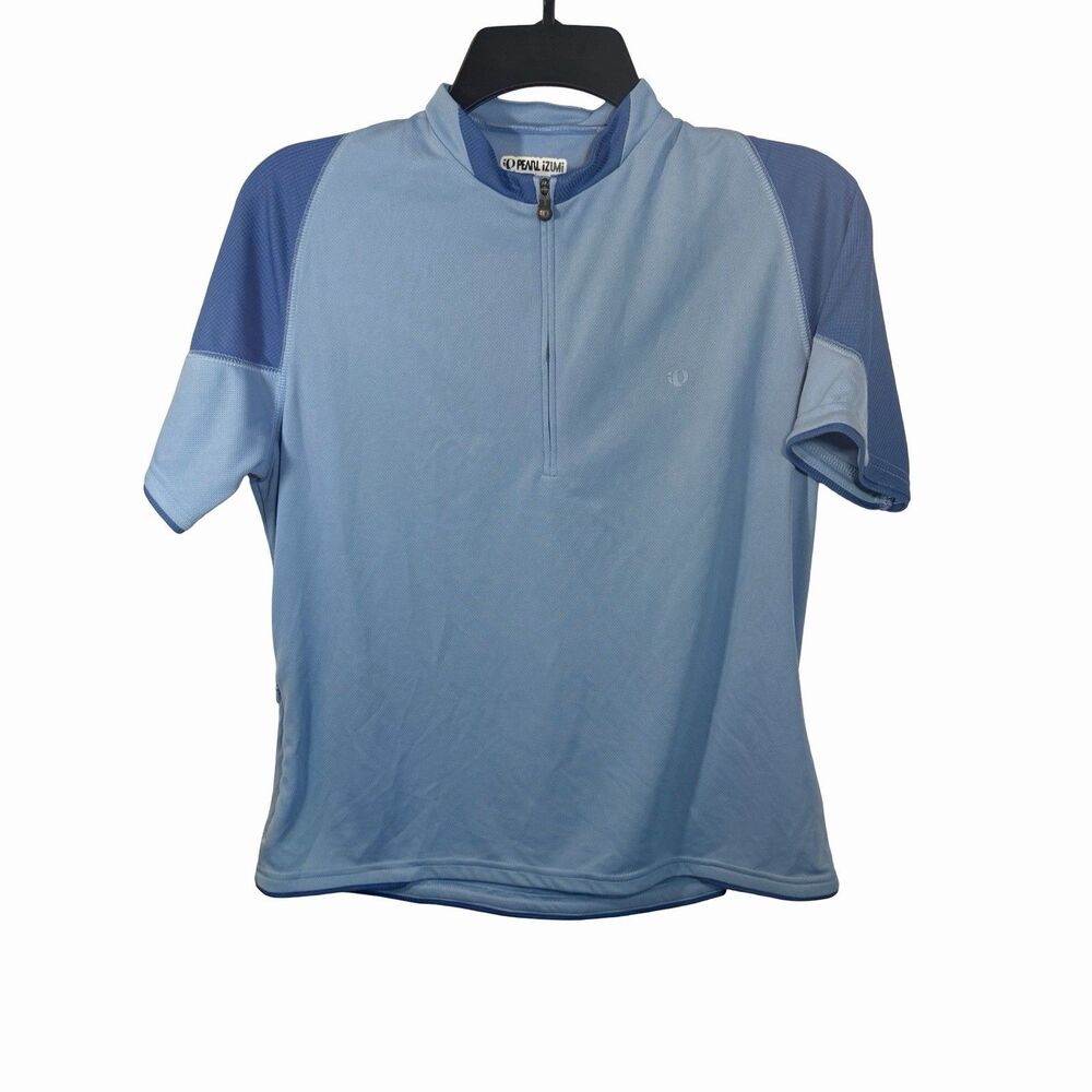 Pearl Izumi Jersey Women's M Cycling Shirt Blue Quarter Zip New With Pulls